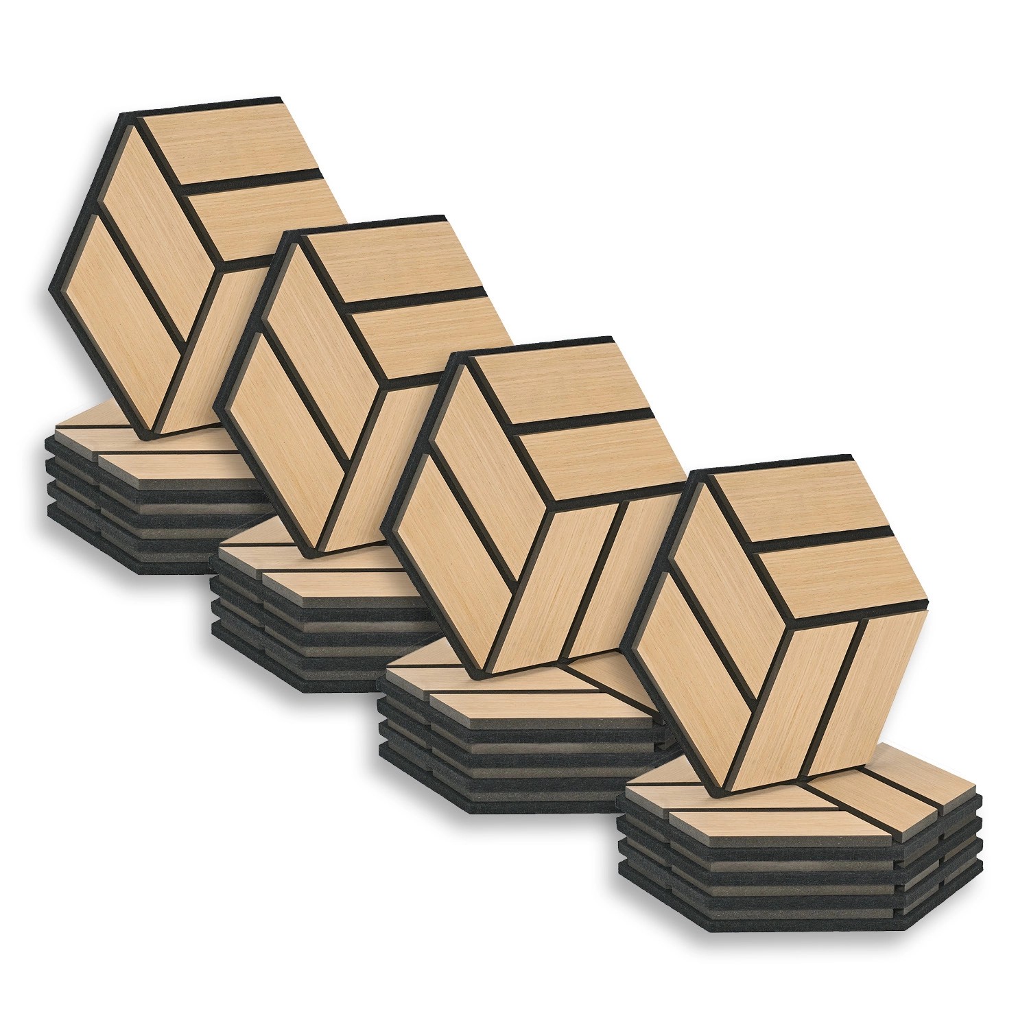 Homestyle4u Akustikpaneele 30 x 26 cm 20 Stück Natur Hexagon Wandpaneele Holz Homestyle4u Akustikpaneele 30 x 26 cm 20 Stück Natur Hexagon Wandpaneele Holz von Homestyle4u