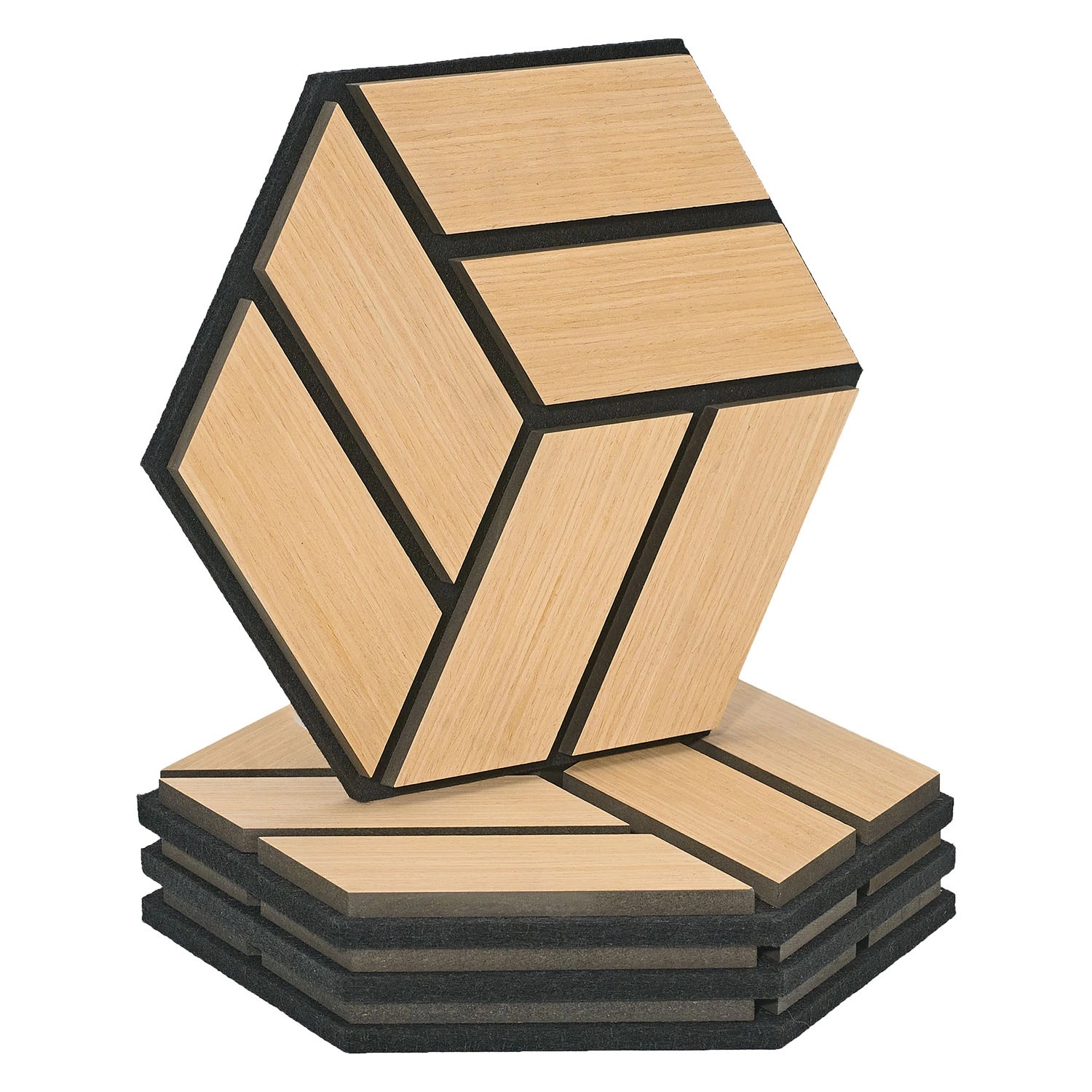 Homestyle4u Akustikpaneele Natur 30 x 26 cm 4 Stück Hexagon Wandpaneele Holz Homestyle4u Akustikpaneele Natur 30 x 26 cm 4 Stück Hexagon Wandpaneele Holz von Homestyle4u