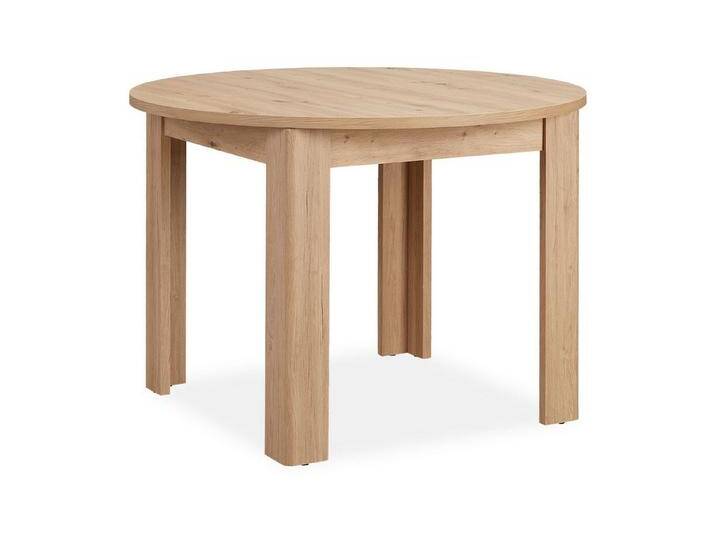 Homestyle4u Esstisch rund 106 cm Esszimmertisch Holztisch Küchentisch Holz Massiv klein, Holztisch, Braun Eiche, braun, Braun von Homestyle4u