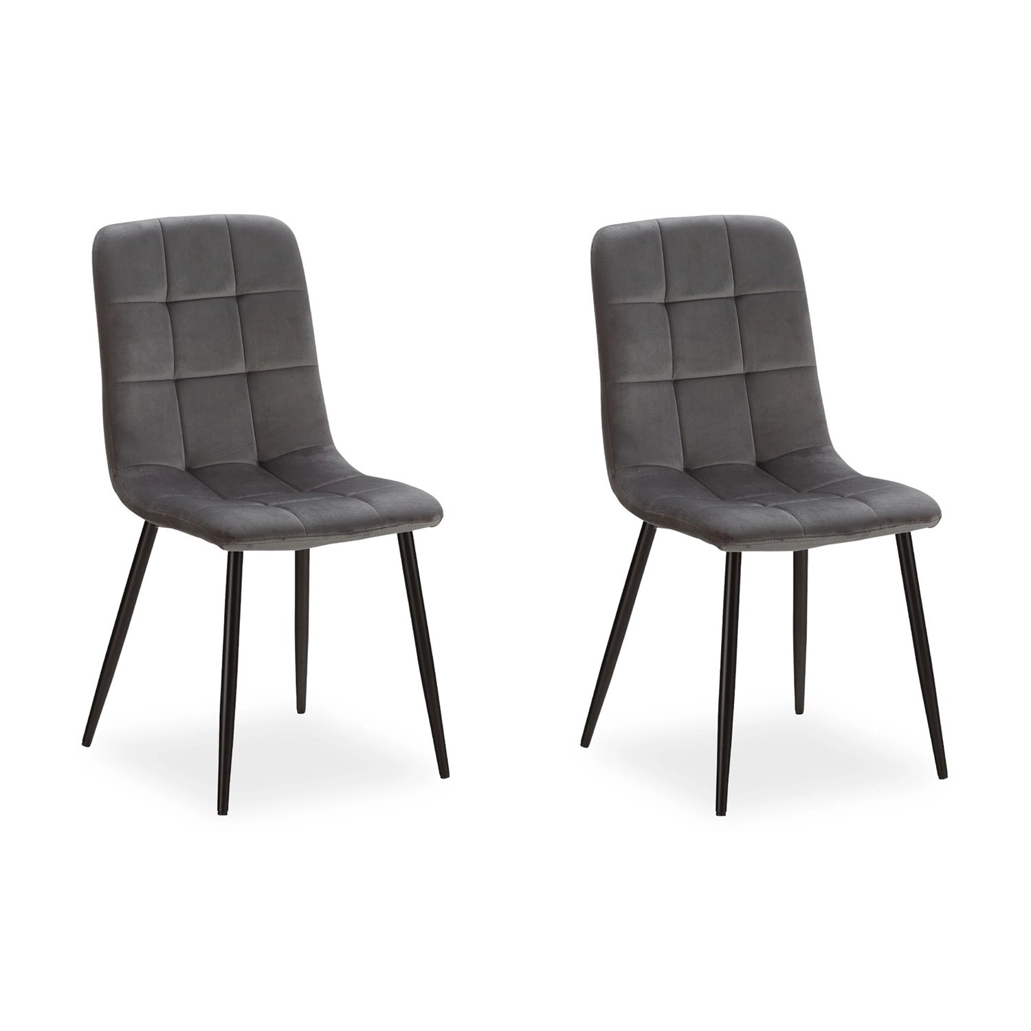 Homestyle4u Esszimmerstuhl 2er Set in Anthrazit Samt 2327 Homestyle4u Esszimmerstuhl 2er Set in Anthrazit Samt 2327 von Homestyle4u