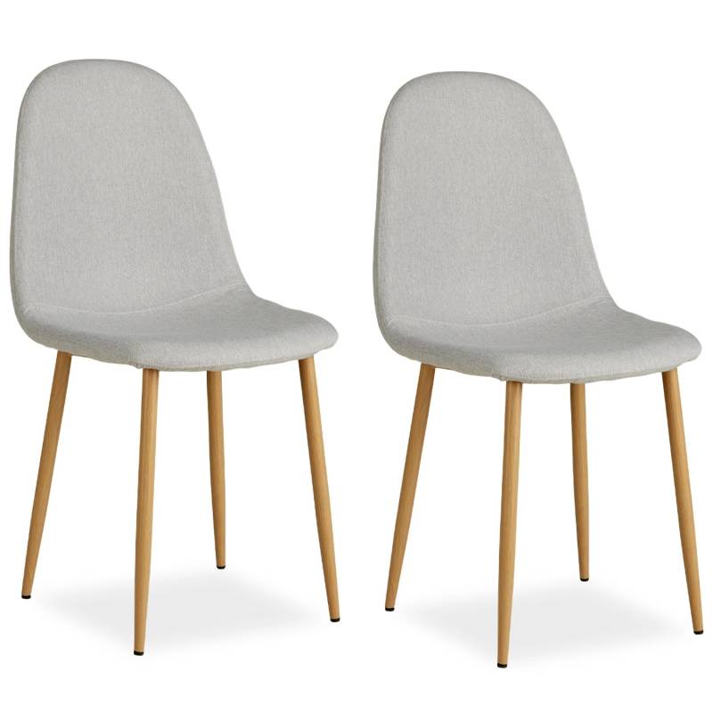 Homestyle4u Esszimmerstuhl 2er Set in Grau 2336 von Homestyle4u