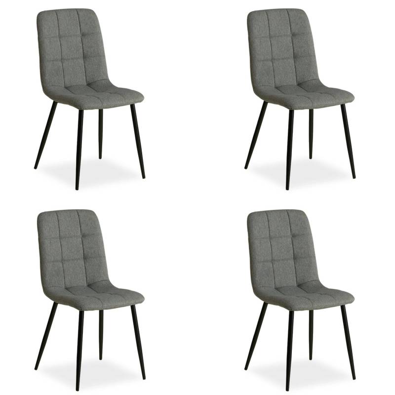 Homestyle4u Esszimmerstuhl 4er Set in Grau 2331 von Homestyle4u
