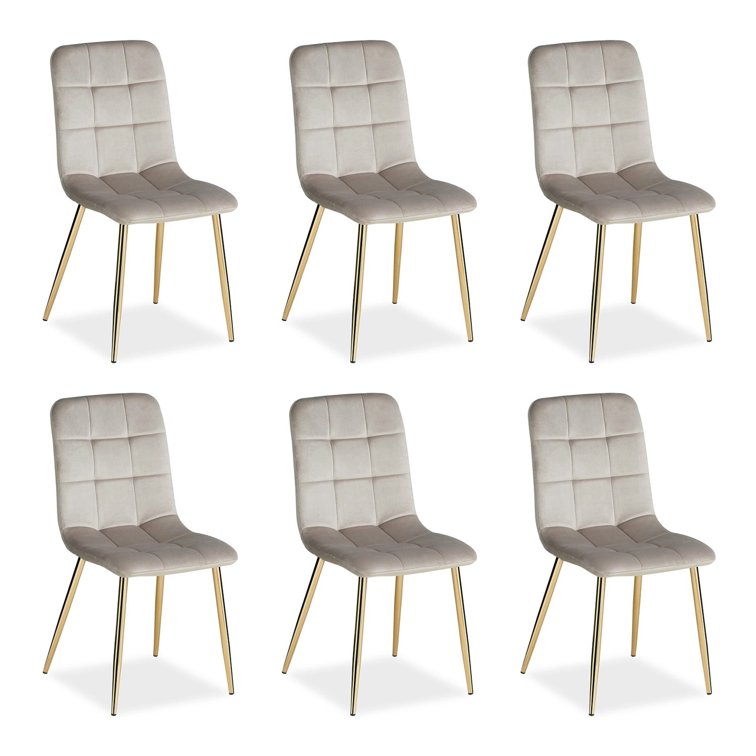 Homestyle4u Esszimmerstuhl 6er Set in Beige und Gold Samt 2335 Homestyle4u Esszimmerstuhl 6er Set in Beige und Gold Samt 2335 von Homestyle4u