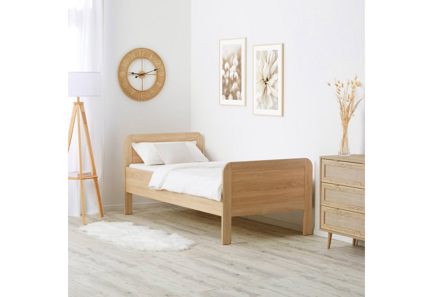 Homestyle4u Funktionsbett 90x200 Komfortbett Braun Natur / Weiß Kiefer Einzelbett Seniorenbett, Aufbau per Stecksystem, höhenverstellbar, erhöhter Einstieg Homestyle4u Funktionsbett 90x200 Komfortbett Braun Natur / Weiß Kiefer Einzelbett Seniorenbett, Aufbau per Stecksystem, höhenverstellbar, erhöhter Einstieg von Homestyle4u