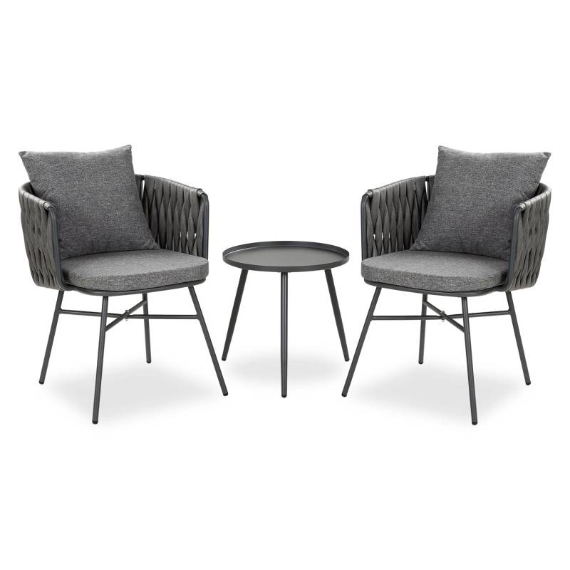 Homestyle4u Gartenmöbel Set 3-tlg. in Grau 2445 Homestyle4u Gartenmöbel Set 3-tlg. in Grau 2445 von Homestyle4u