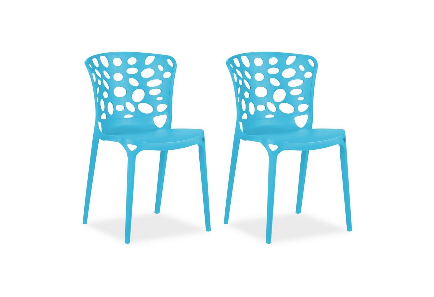 Homestyle4u Gartenstuhl Stuhl Set 2, 4 oder 6 Stühle in 3 Farben (2er Set) von Homestyle4u