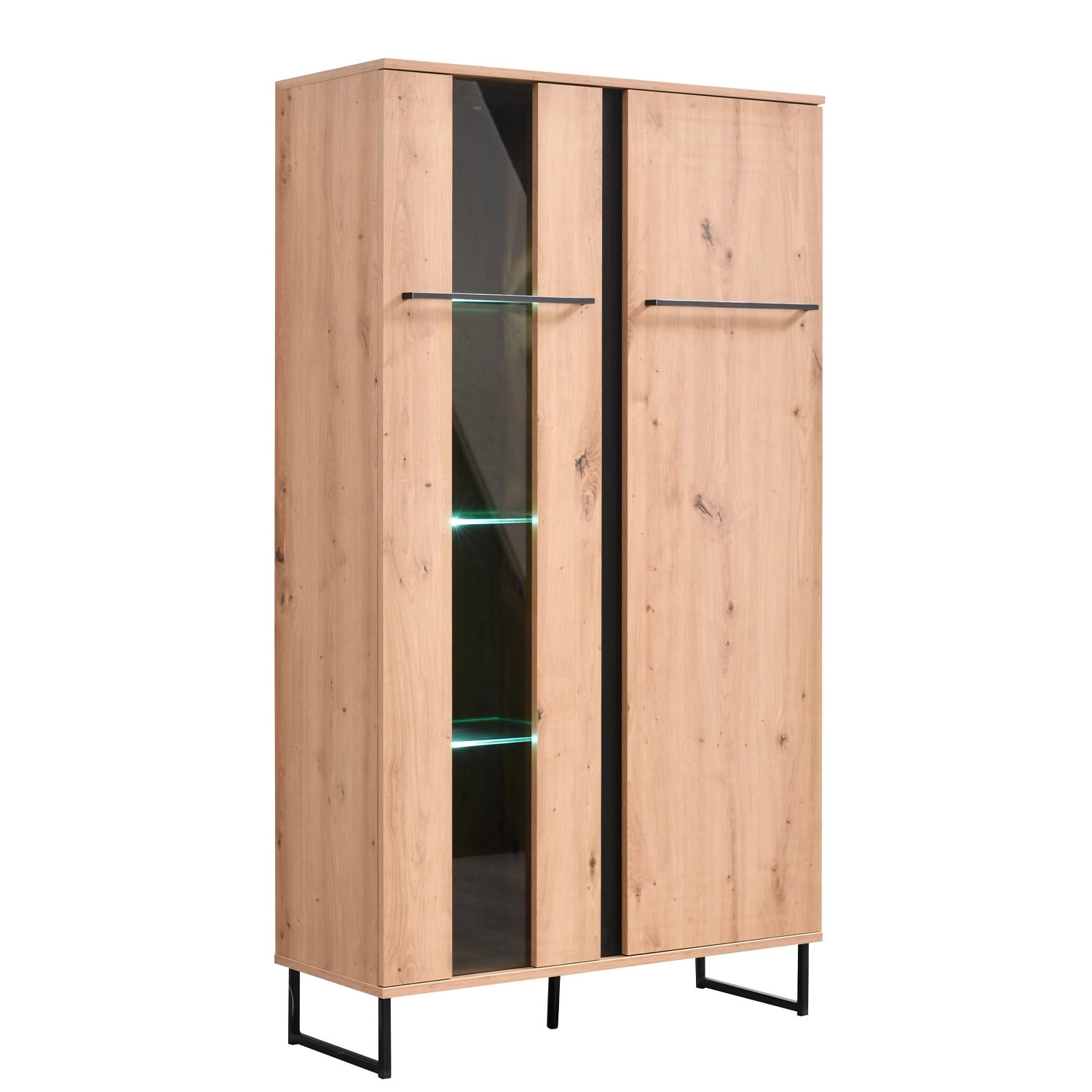 Homestyle4u Highboard Vitrine Schrank mit Fächer Kommode Wohnzimmerschrank von Homestyle4u