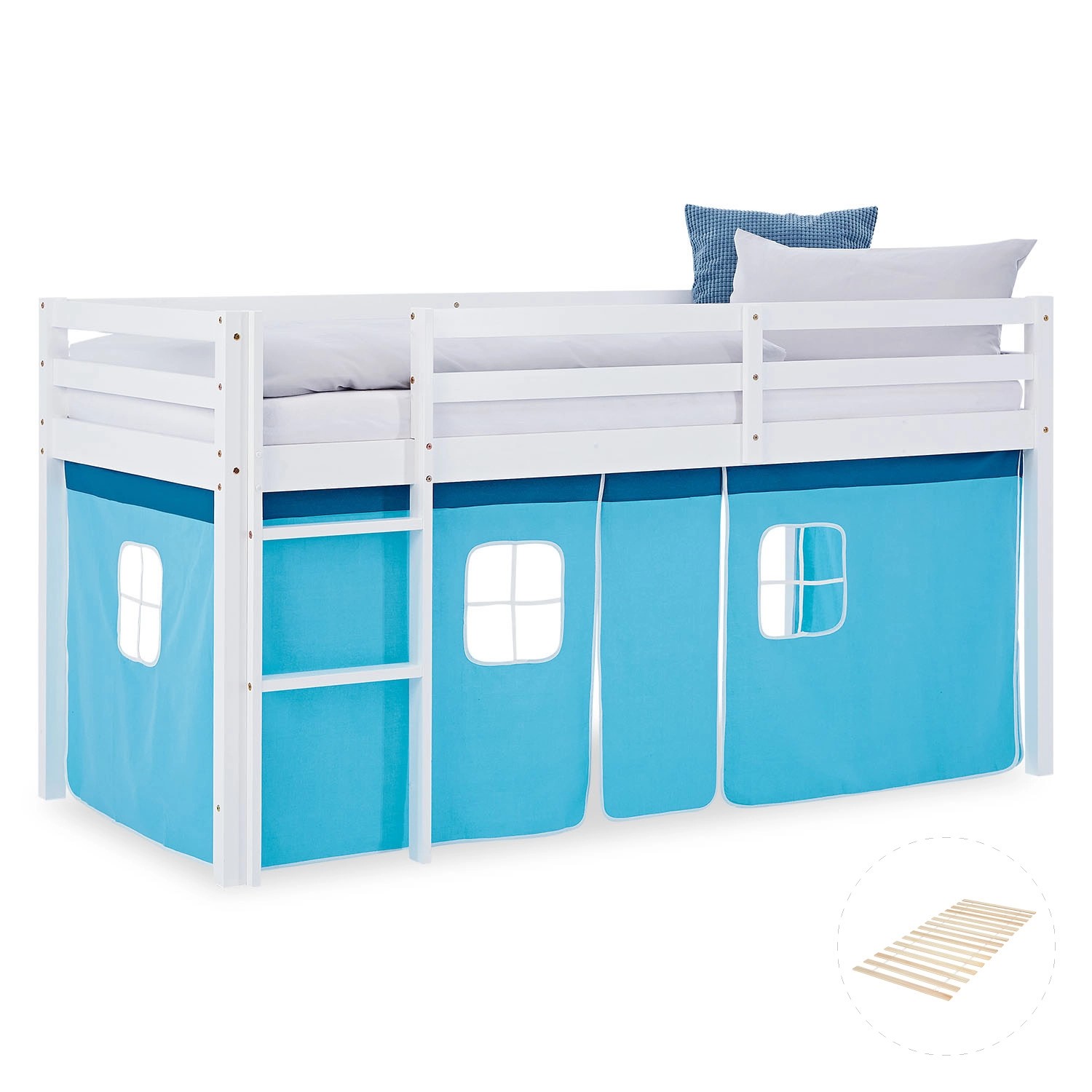 Homestyle4u Hochbett 90x200 Blau Kinderbett mit Rausfallschutz 2990 Homestyle4u Hochbett 90x200 Blau Kinderbett mit Rausfallschutz 2990 von Homestyle4u