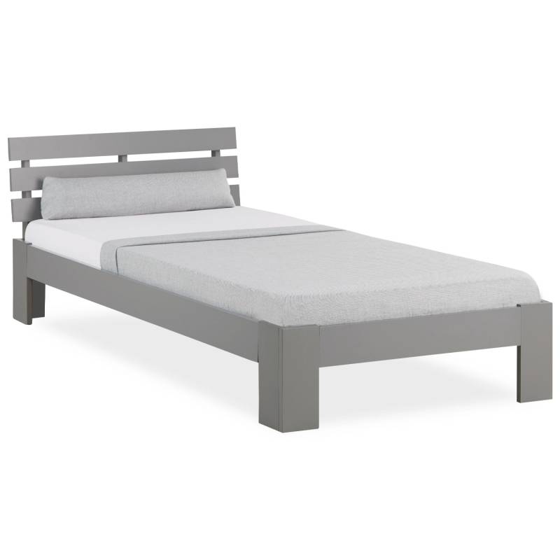 Homestyle4u Holzbett 90x200 mit Lattenrost in Grau 2035 von Homestyle4u