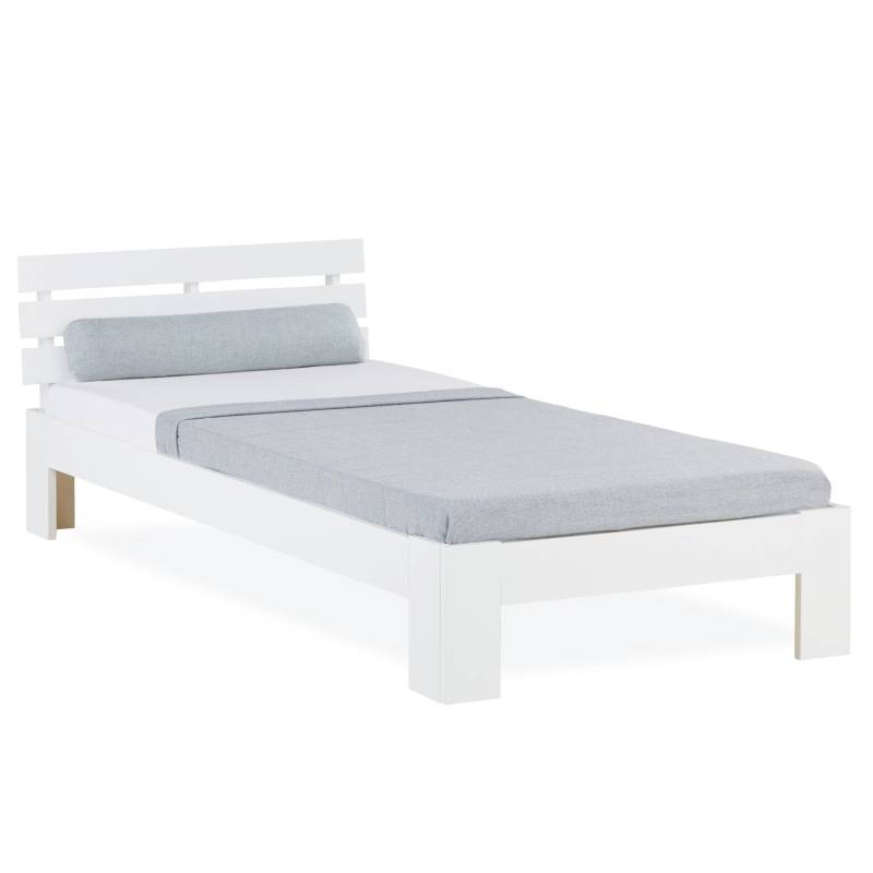Homestyle4u Holzbett 90x200 mit Lattenrost in Weiß 2190 von Homestyle4u