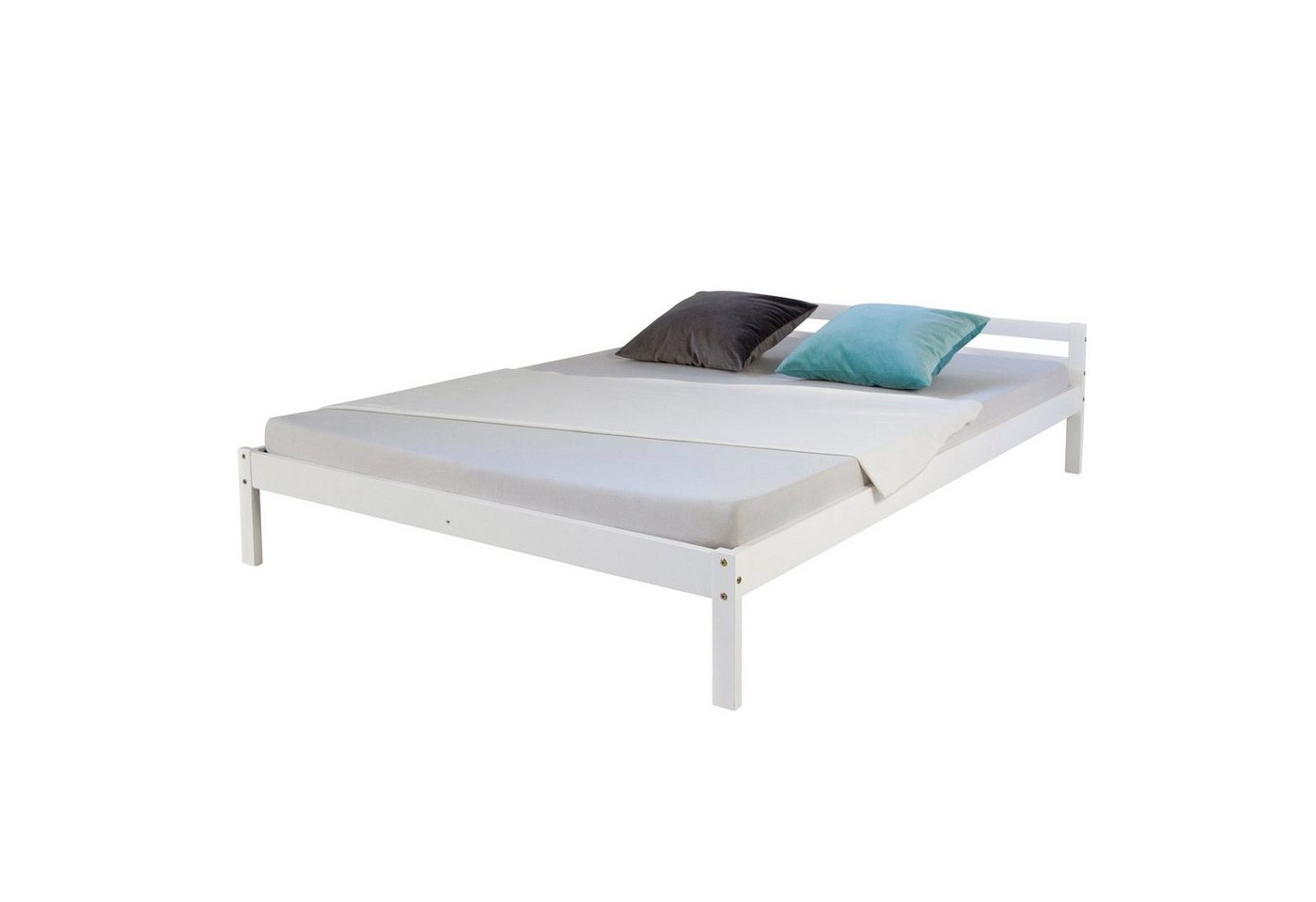 Homestyle4u Holzbett Doppelbett 90/120 x 200 cm Kinderbett natur weiß von Homestyle4u