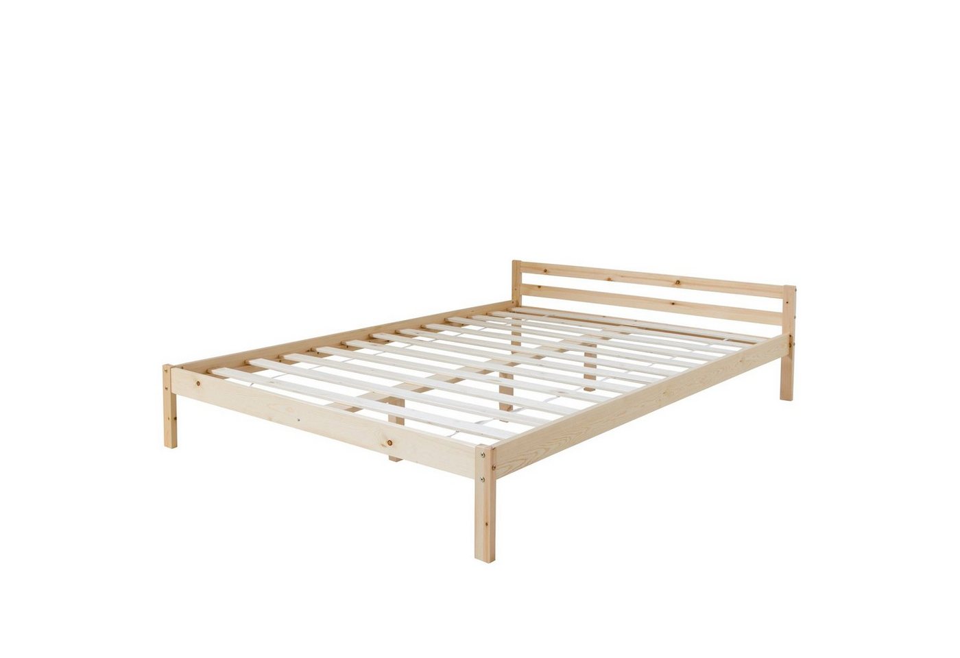 Homestyle4u Holzbett Doppelbett mehrere Größen Bettgestelll Kinderbett natur oder weiß von Homestyle4u