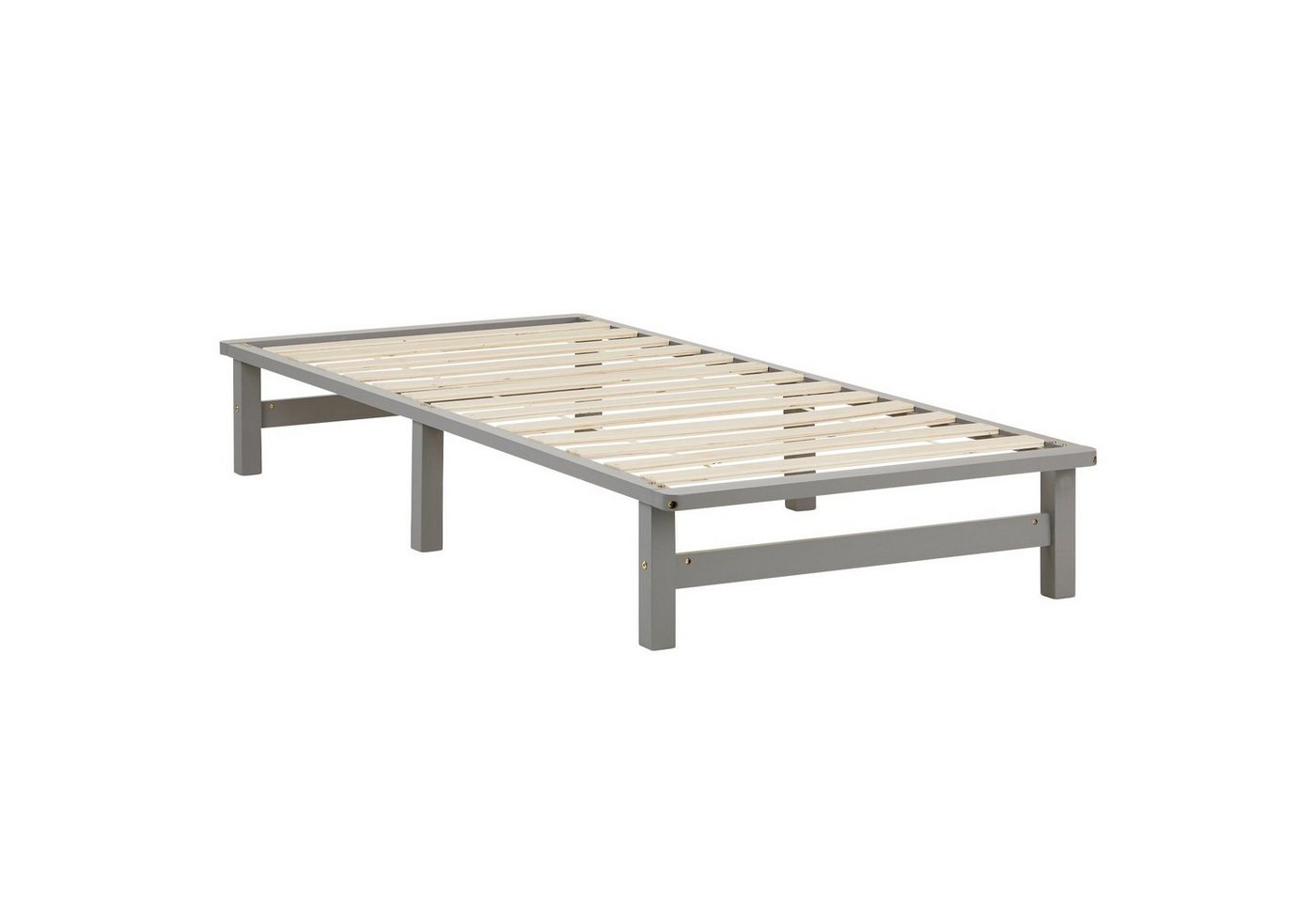 Homestyle4u Holzbett Palettenbett Massivholzbett Futonbett Palettenmöbel Bett Natur Weiß von Homestyle4u