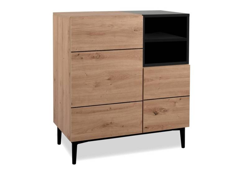 Homestyle4u Kommode Sideboard Eiche Holz Wohnzimmerschrank von Homestyle4u