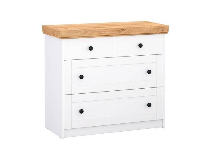 Homestyle4u Kommode Sideboard Weiß Eiche Anrichte Schrank Landhausstil 2 Schubladen Fächer, weiß Homestyle4u Kommode Sideboard Weiß Eiche Anrichte Schrank Landhausstil 2 Schubladen Fächer, weiß von Homestyle4u