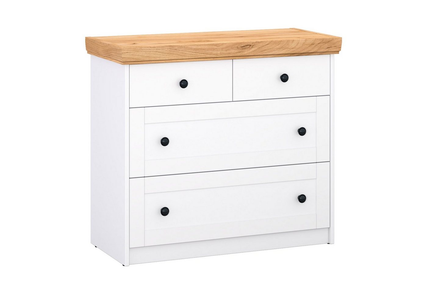 Homestyle4u Kommode Sideboard Weiß Eiche Anrichte Schrank Landhausstil von Homestyle4u