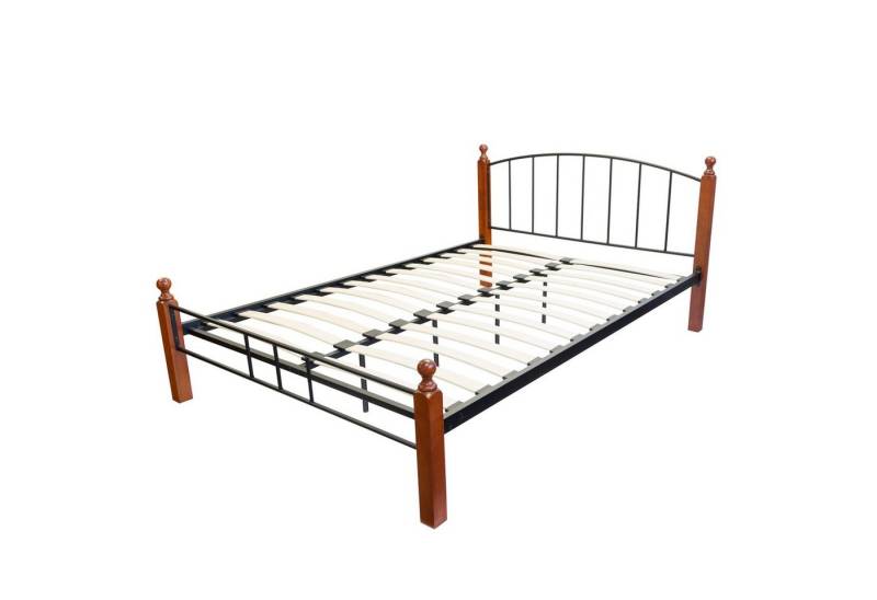Homestyle4u Metallbett 140 160 x 200 Bettgestell Doppelbett Bettrahmen mit Kopfteil (Set, Bettgestell mit Lattenrost, Set, Bettgestell mit Lattenrost) von Homestyle4u