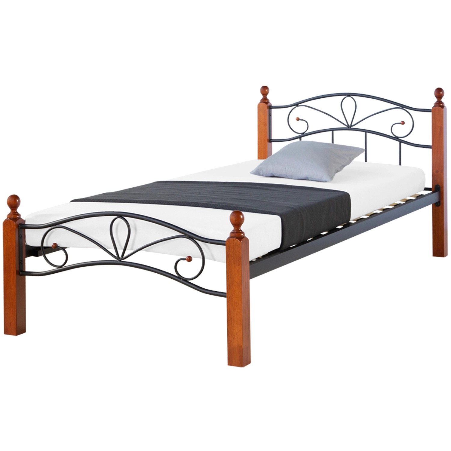 Homestyle4u Metallbett 90x200 Schwarz Einzelbett Jugendbett mit Lattenrost Homestyle4u Metallbett 90x200 Schwarz Einzelbett Jugendbett mit Lattenrost von Homestyle4u