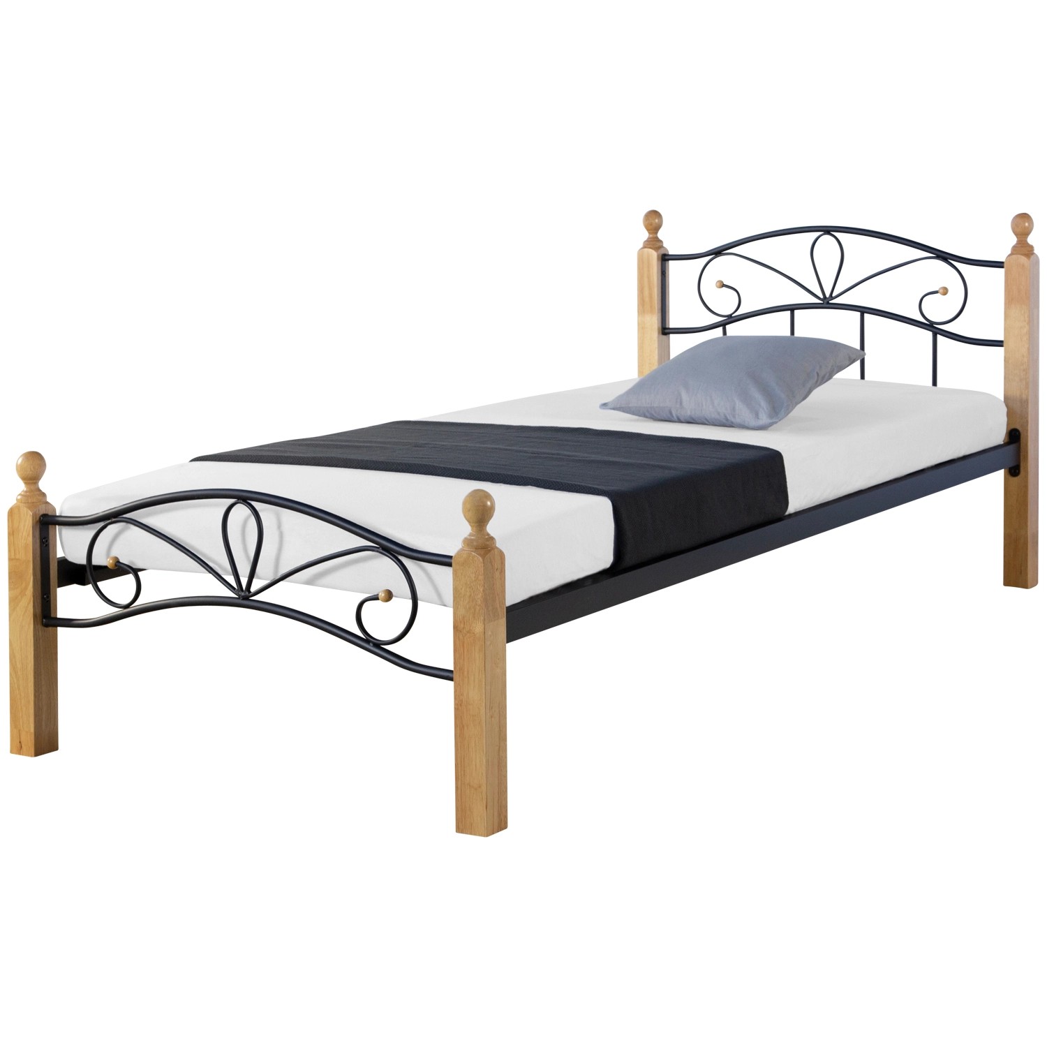 Homestyle4u Metallbett 90x200 Schwarz Jugendbett mit Lattenrost Homestyle4u Metallbett 90x200 Schwarz Jugendbett mit Lattenrost von Homestyle4u
