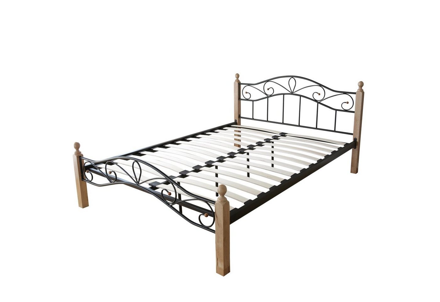 Homestyle4u Metallbett Bettgestell Doppelbett Bettrahmen 140 160 180 inkl. Lattenrost von Homestyle4u