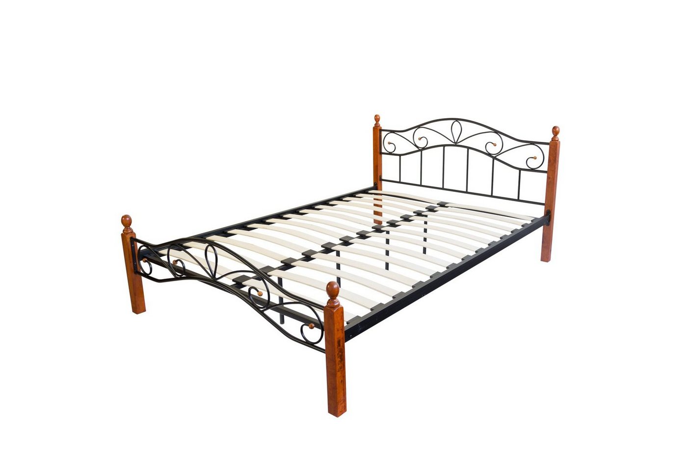 Homestyle4u Metallbett Bettgestell Doppelbett Bettrahmen 140 160 180 x 200 inkl. Lattenrost von Homestyle4u