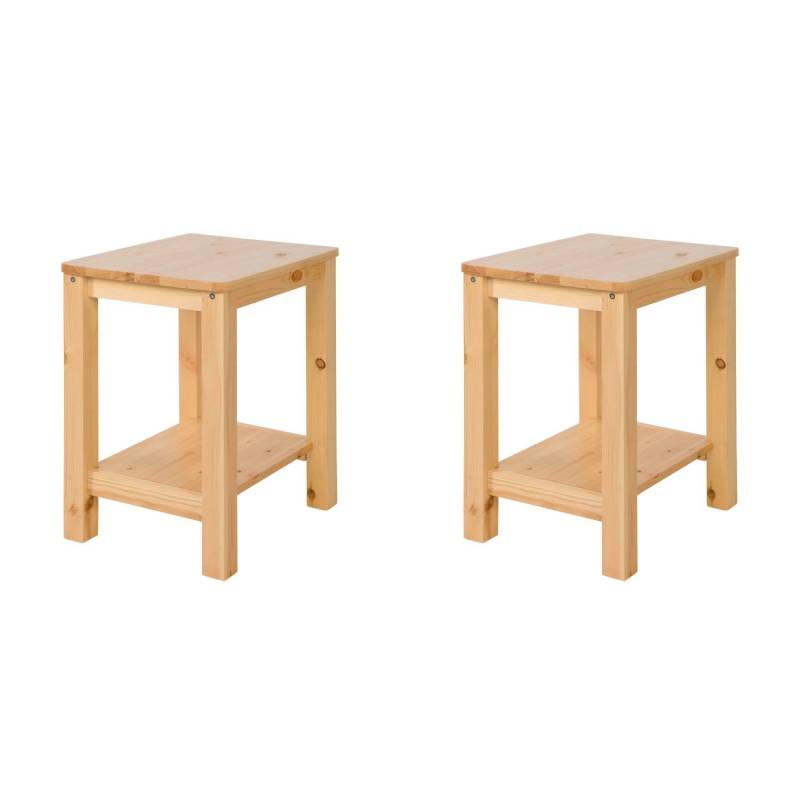 Homestyle4u Nachttisch 2er Set Holzhocker Hocker Holz Natur 2271 Homestyle4u Nachttisch 2er Set Holzhocker Hocker Holz Natur 2271 von Homestyle4u