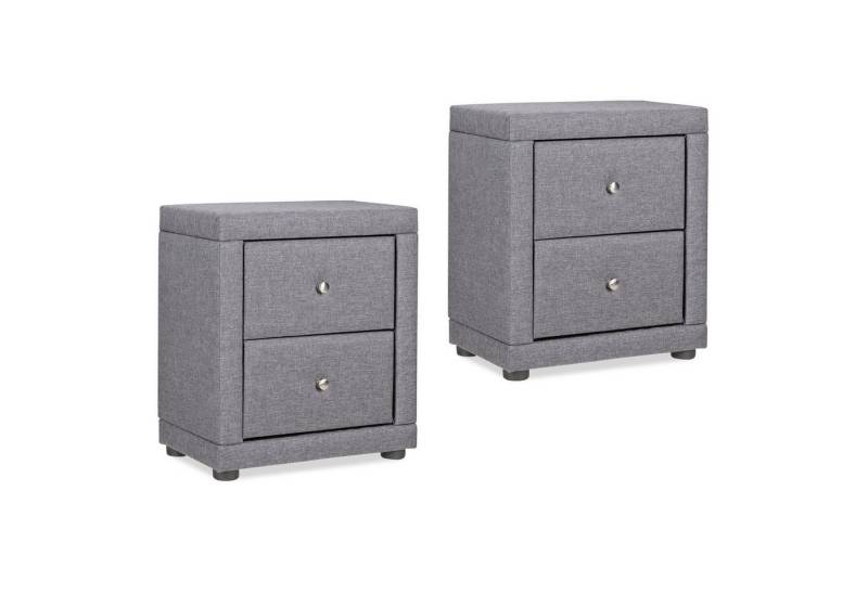 Homestyle4u Nachttisch mit 2 Schubladen Stoff Grau 1 oder 2 Nachtkonsolen Kommode Nachtschran Homestyle4u Nachttisch mit 2 Schubladen Stoff Grau 1 oder 2 Nachtkonsolen Kommode Nachtschran von Homestyle4u