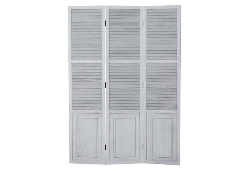 Homestyle4u Paravent Raumteiler Trennwand Holz Sichtschutz Grau Indoor Sichtschutz faltbar (3-teilig), 3-teilig von Homestyle4u