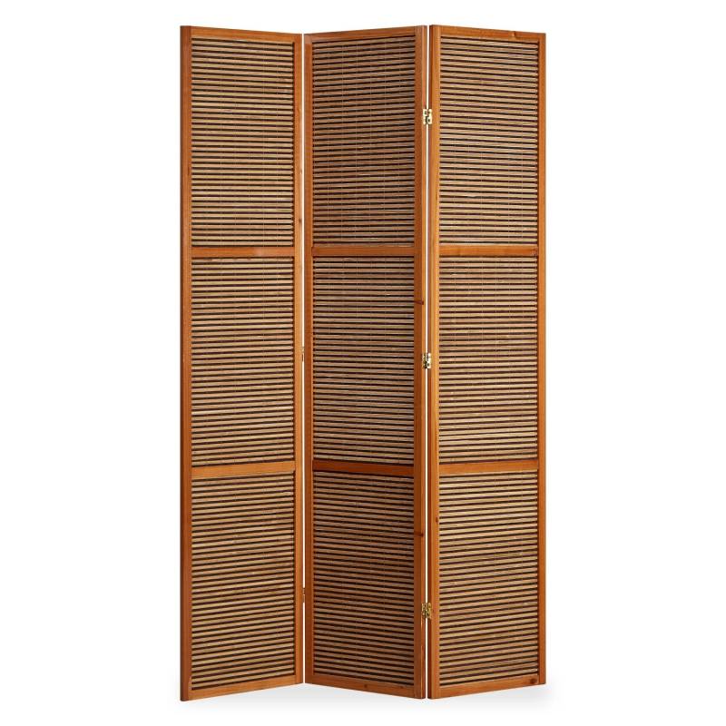 Homestyle4u Paravent 3-tlg. Sondergröße 200x120 cm in Braun cm 873 von Homestyle4u