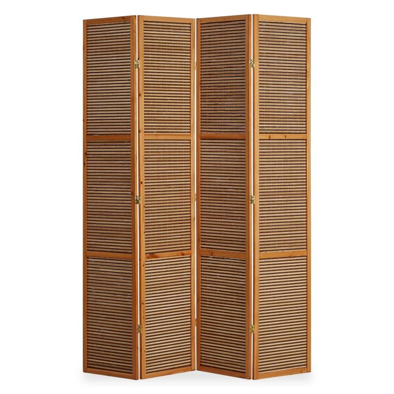 Homestyle4u Paravent 4-tlg. Sondergröße 200x160 cm in Braun cm 874 von Homestyle4u
