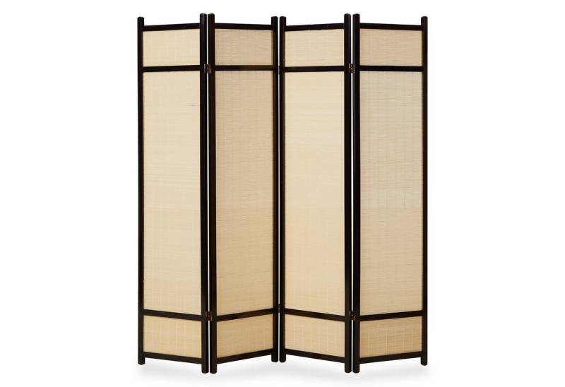 Homestyle4u Paravent Holz Raumteiler Bambus Schwarz Sichtschutz Indoor faltbar Braun (4-teilig), Trennwand, faltbar Homestyle4u Paravent Holz Raumteiler Bambus Schwarz Sichtschutz Indoor faltbar Braun (4-teilig), Trennwand, faltbar von Homestyle4u
