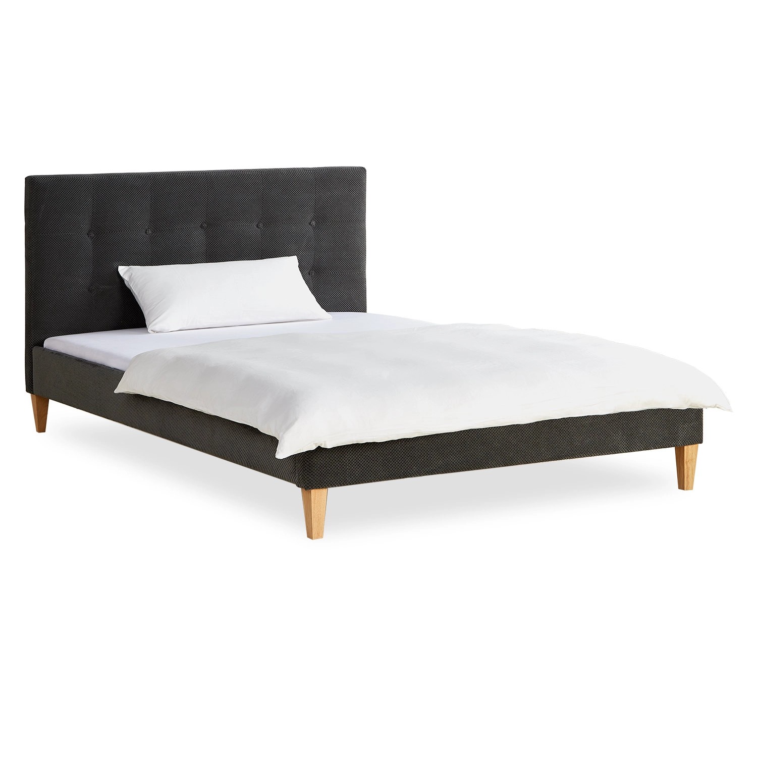 Homestyle4u Polsterbett 140x200 cm mit Matratze Samt Anthrazit Doppelbett Grau Homestyle4u Polsterbett 140x200 cm mit Matratze Samt Anthrazit Doppelbett Grau von Homestyle4u