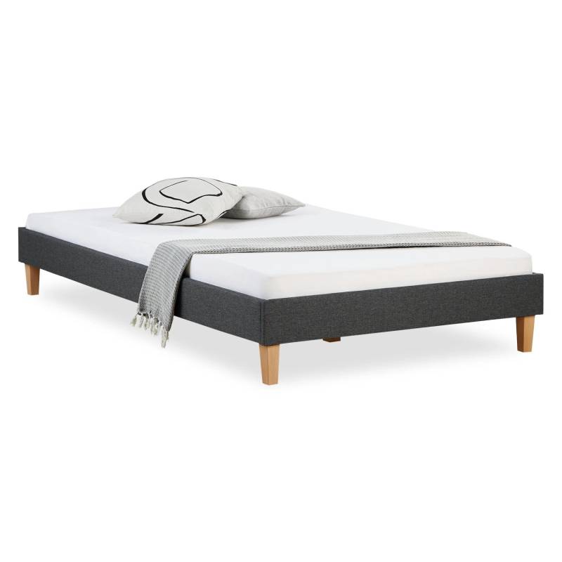 Homestyle4u Polsterbett mit Lattenrost 120x200 cm in Grau 1983 von Homestyle4u