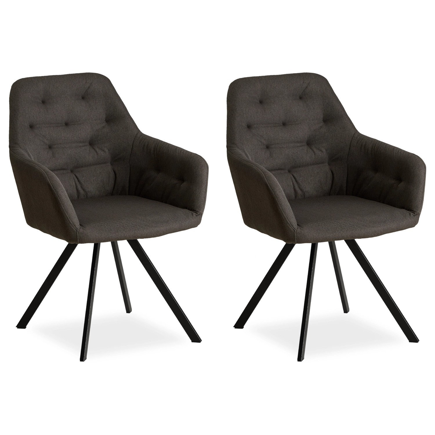 Homestyle4u Polsterstuhl 2er Set in Anthrazit 2348 Homestyle4u Polsterstuhl 2er Set in Anthrazit 2348 von Homestyle4u