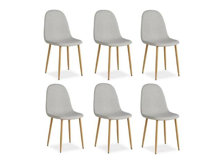 Homestyle4u Polsterstuhl Esszimmerstuhl Küche Leinen Grau Beige pflegeleicht modern Esszimmer (6 Stühle), Leinen, grau, 6 Stühle, Grau von Homestyle4u