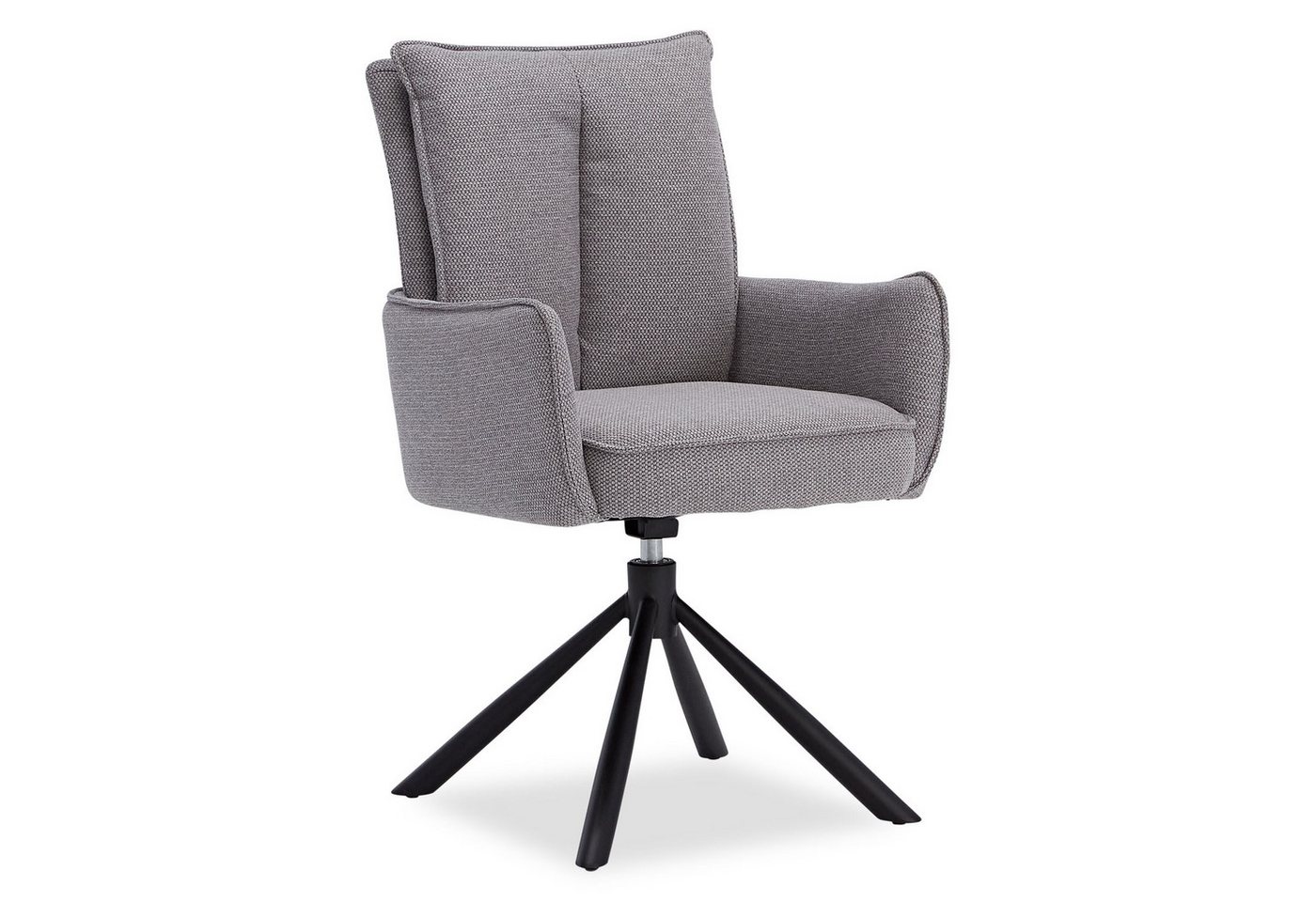 Homestyle4u Polsterstuhl Polstersessel Stühle Esstisch Esszimmerstuhl Esszimmer mit Armlehne (1 Stuhl, Mondscheingrau, 1 St), Essstuhl von Homestyle4u