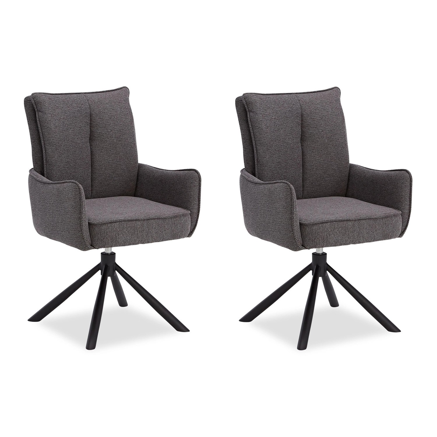 Homestyle4u Polsterstuhl Stoff Anthrazit Drehbar 2er Set 3066 Homestyle4u Polsterstuhl Stoff Anthrazit Drehbar 2er Set 3066 von Homestyle4u