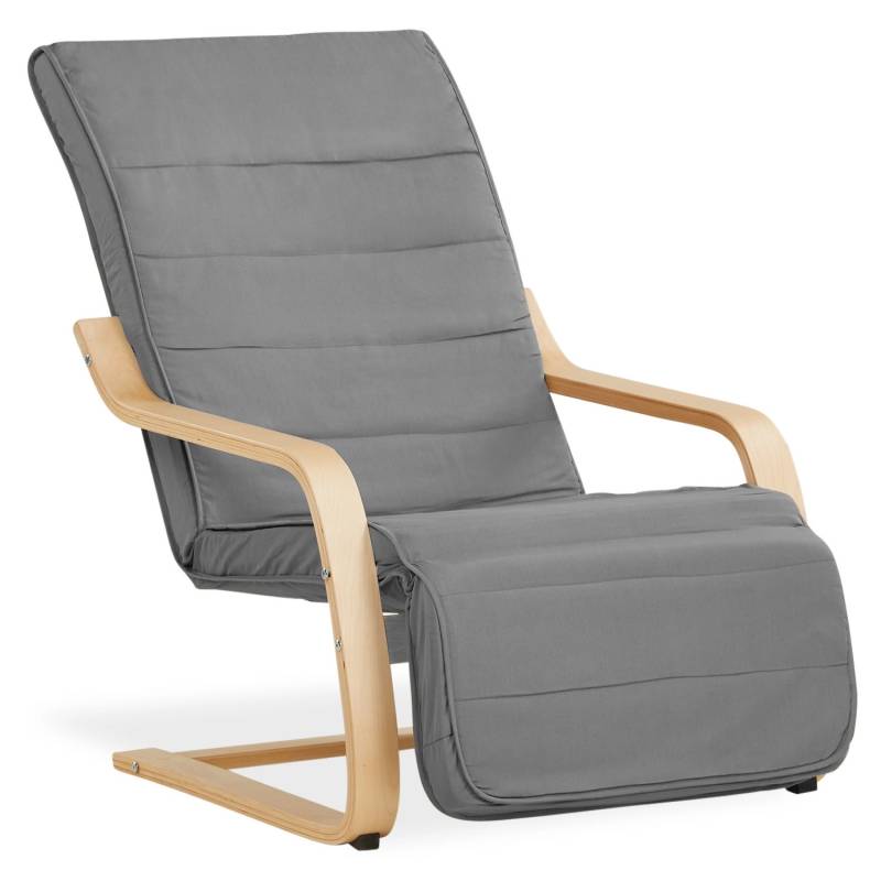 Homestyle4u Relaxsessel mit Fußstütze in Grau 2407 von Homestyle4u