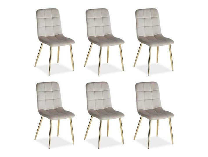 Homestyle4u STUHL-SET, Creme, Gold, 6-Sitzer, 43x88x50 cm, Esszimmer, Stühle, Esszimmerstühle, Vierfußstühle Homestyle4u STUHL-SET, Creme, Gold, 6-Sitzer, 43x88x50 cm, Esszimmer, Stühle, Esszimmerstühle, Vierfußstühle von Homestyle4u