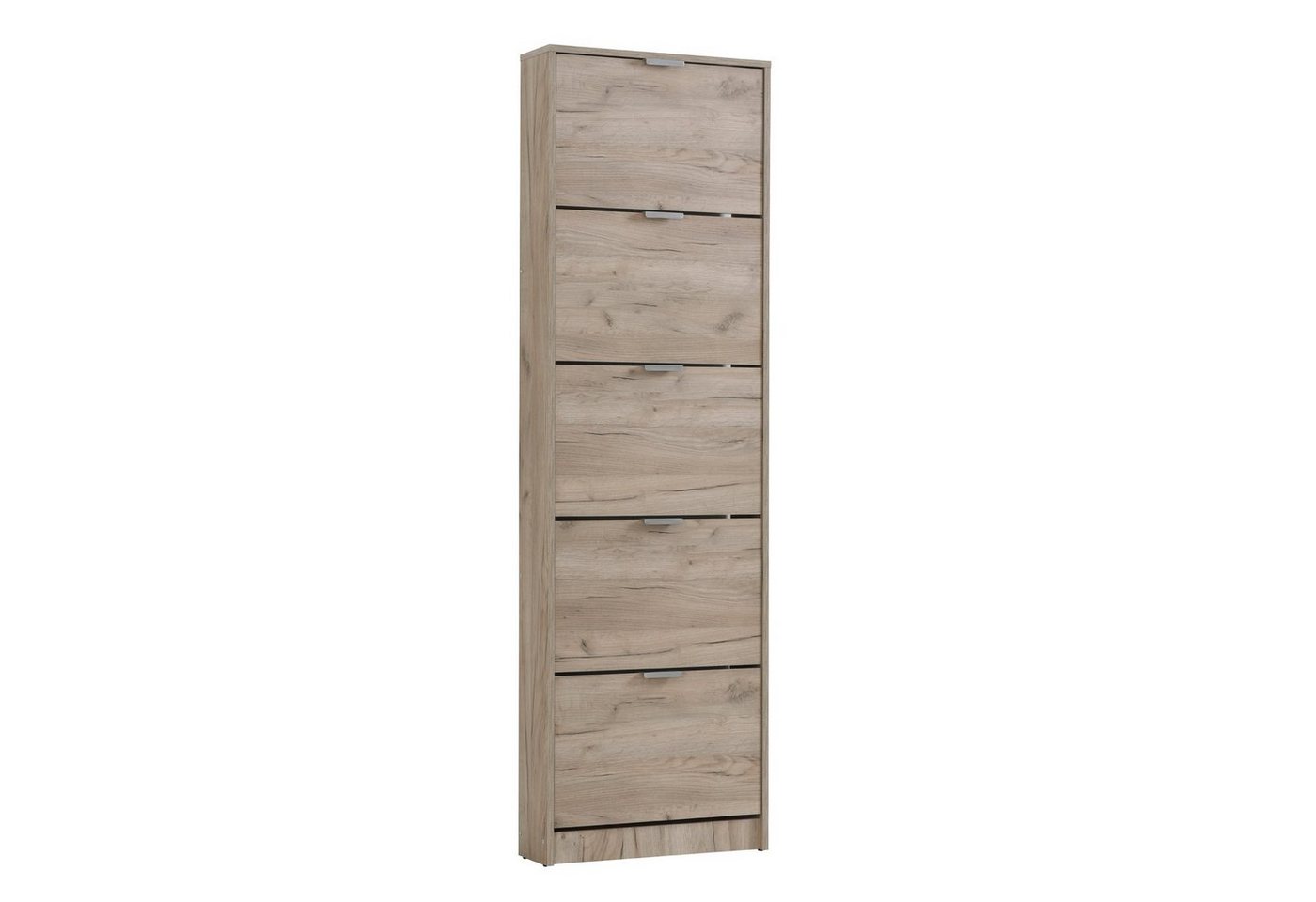 Homestyle4u Schuhkipper Schuhschrank Schuhkipper Schmal Holz Eiche Schuhkommode (Höhe 191 cm, Höhe 191 cm), 5 Schubladen, Höhe 191 cm von Homestyle4u
