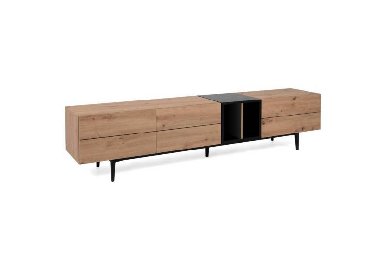 Homestyle4u TV-Board Sideboard Holz TV-Schrank Lowboard Unterschrank Fernsehschrank Schwarz (Kein Set) von Homestyle4u