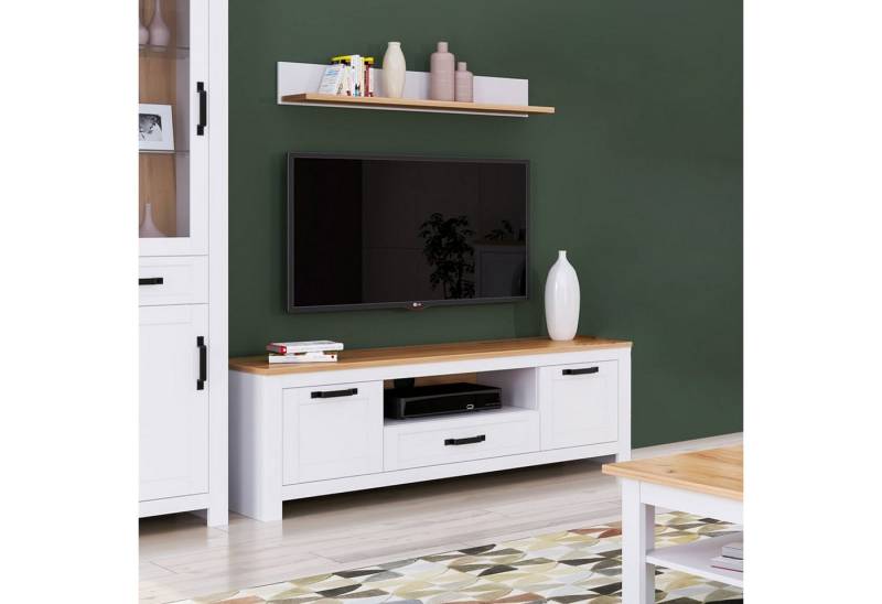 Homestyle4u TV-Board TV Board Fernsehschrank Weiß Wohnzimmer (kein Set) von Homestyle4u