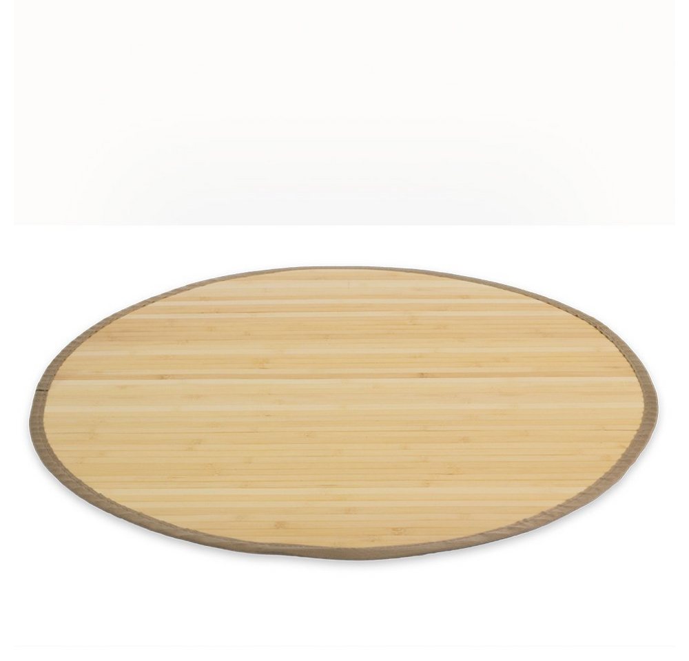 Homestyle4u Teppich Bambusteppich Matte Bambus Läufer Vorleger Küche eckig oder rund, Rund von Homestyle4u