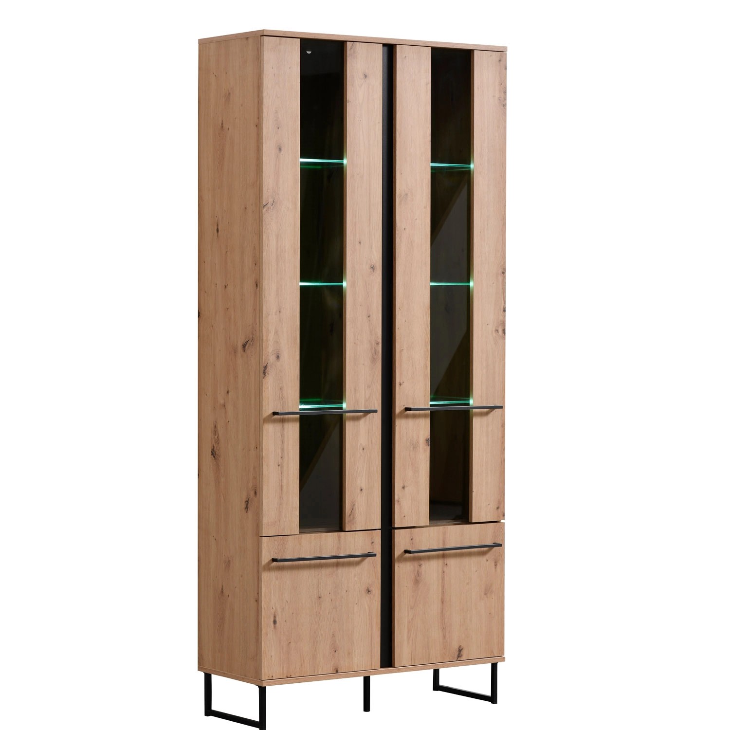 Homestyle4u Vitrine Highboard Schrank mit Fächer Kommode Wohnzimmerschrank von Homestyle4u