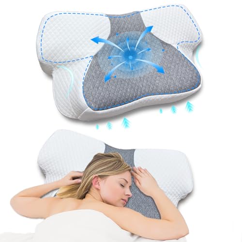 Homesuit Orthopädisches Kissen Anti Schnarch Kissen Migräne Kissen Ergonomisches Kopfkissen Seitenschläfer und Rückenschläfer Memory Foam Kissen Nackenstützkissen Seitenschläferkissen von Homesuit