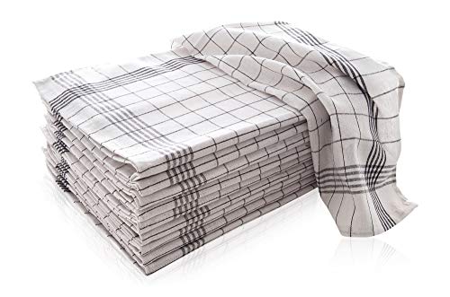 10-er Set Geschirrtücher | Trockentuch | Allzweck-Tücher Anthrazit kariert 50x70 cm aus 100% Baumwolle | ÖKO-TEX Standard | Premium-Qualität - Vielfältig einsetzbar 10-er Set Geschirrtücher | Trockentuch | Allzweck-Tücher Anthrazit kariert 50x70 cm aus 100% Baumwolle | ÖKO-TEX Standard | Premium-Qualität - Vielfältig einsetzbar von Hometex Premium Textiles