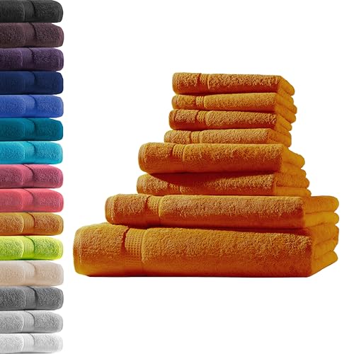 1x Badetuch + 1x Duschtuch + 2X Handtuch + 4X Gästetuch | Terra | 100% Baumwolle Frottier | Oeko-TEX® Standard 100 | Premium Qualität 500 g/m² von Hometex Premium Textiles