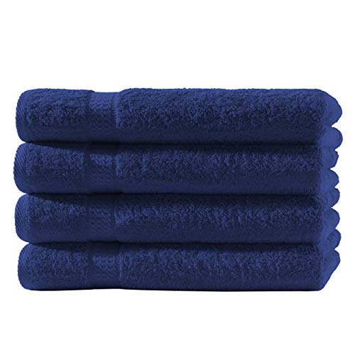 4X Handtuch | Navy | 100% Baumwolle Frottier | Oeko-TEX® Standard 100 | Premium Qualität 500 g/m² von Hometex Premium Textiles