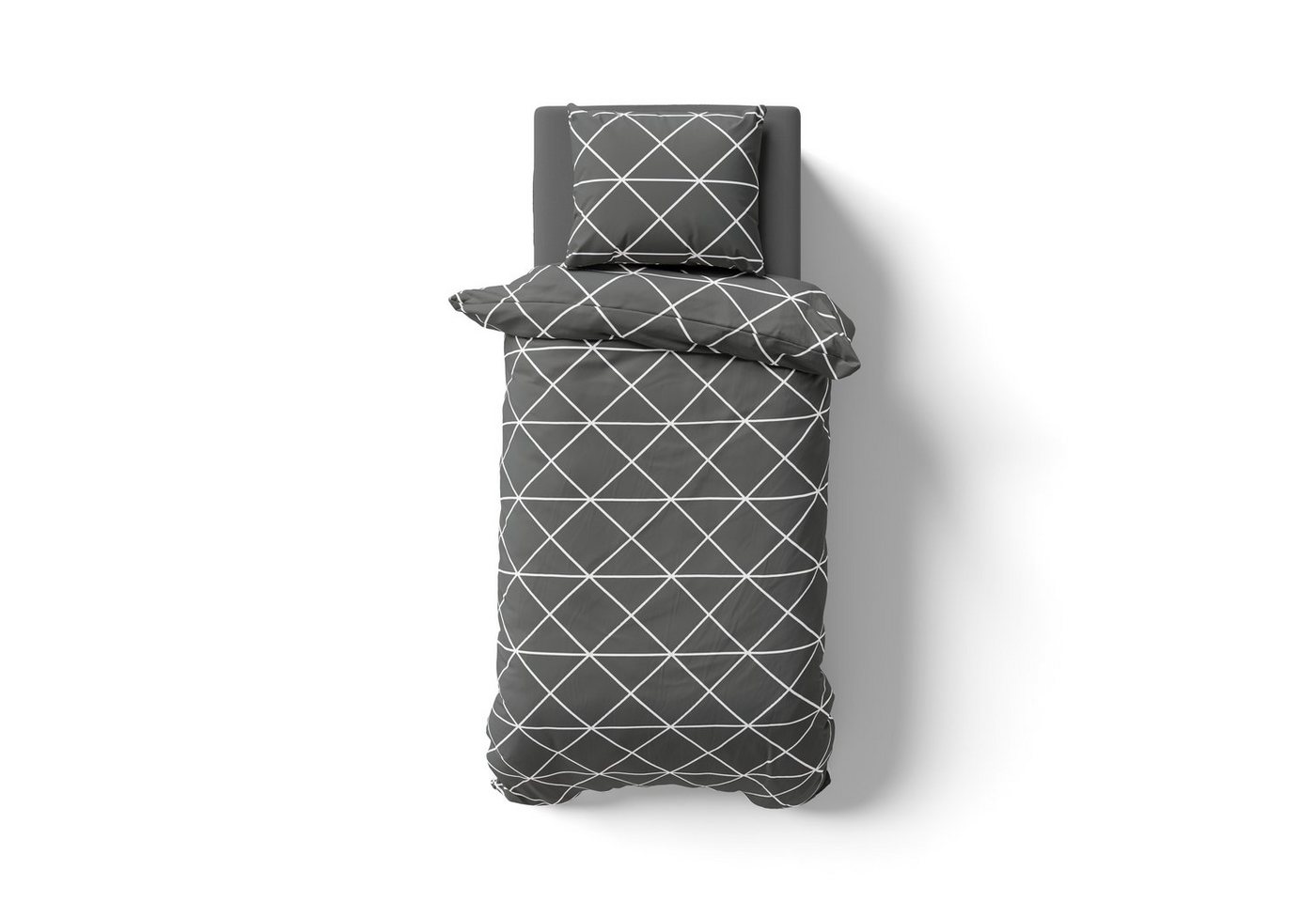 Bettwäsche im Renforce Design Set, Hometex Premium Textiles, 135x200cm + 80x80cm von Hometex Premium Textiles