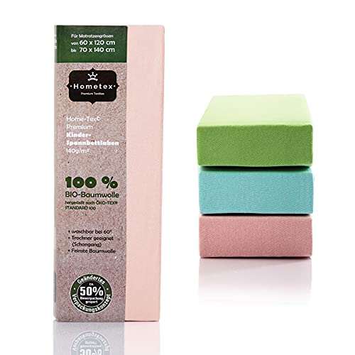 Bio Kinder Spannbettlaken Spannbetttuch | Bettlaken aus 100% Bio-Baumwolle 140g/m² - PREMIUMQUALITÄT ÖKO-TEX Standard Green 100 | Kinder 60/120-70/140 cm Altrosa Bio Kinder Spannbettlaken Spannbetttuch | Bettlaken aus 100% Bio-Baumwolle 140g/m² - PREMIUMQUALITÄT ÖKO-TEX Standard Green 100 | Kinder 60/120-70/140 cm Altrosa von Hometex Premium Textiles